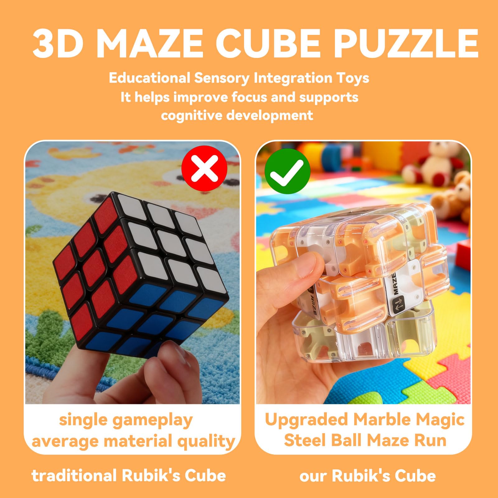 XDWCUFQ labyrinth beads six-sides puzzle images promote strategic thinking.