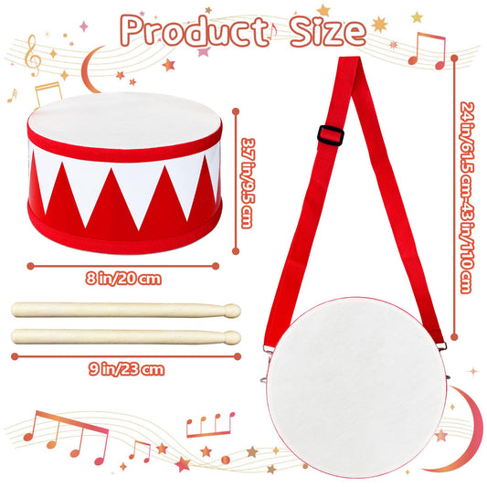 Xeehwb adjustable strap on drum set for easy carrying and wear