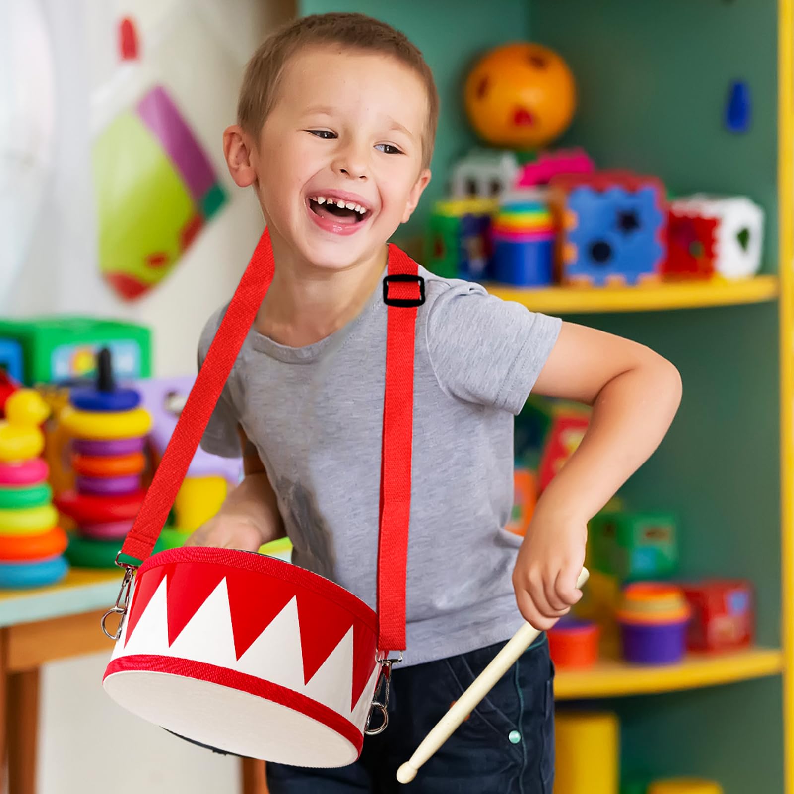 Xeehwb kids drum set in playroom for learning rhythms