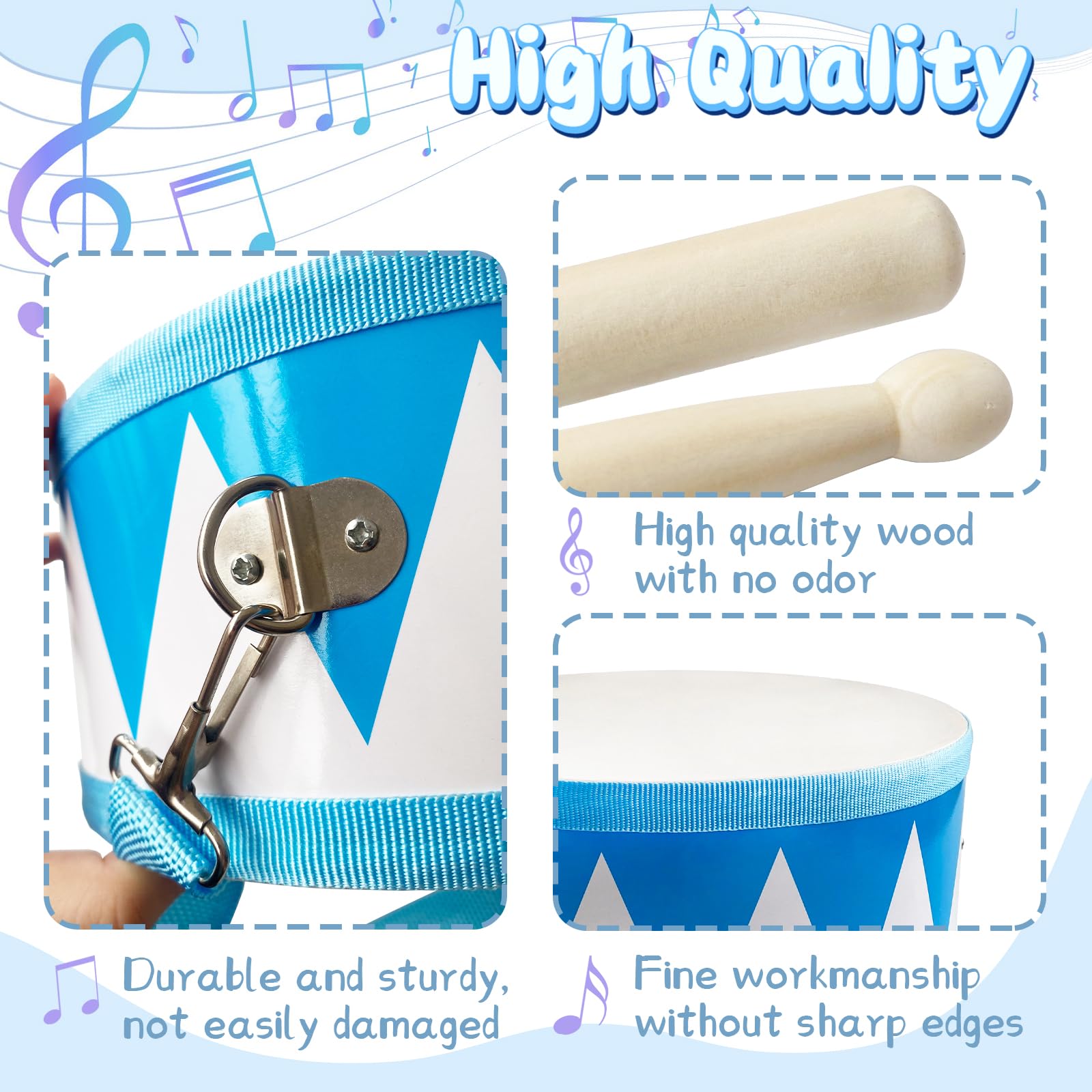 Xeehwb wooden drumsticks 8 inches designed for durable, energetic play.