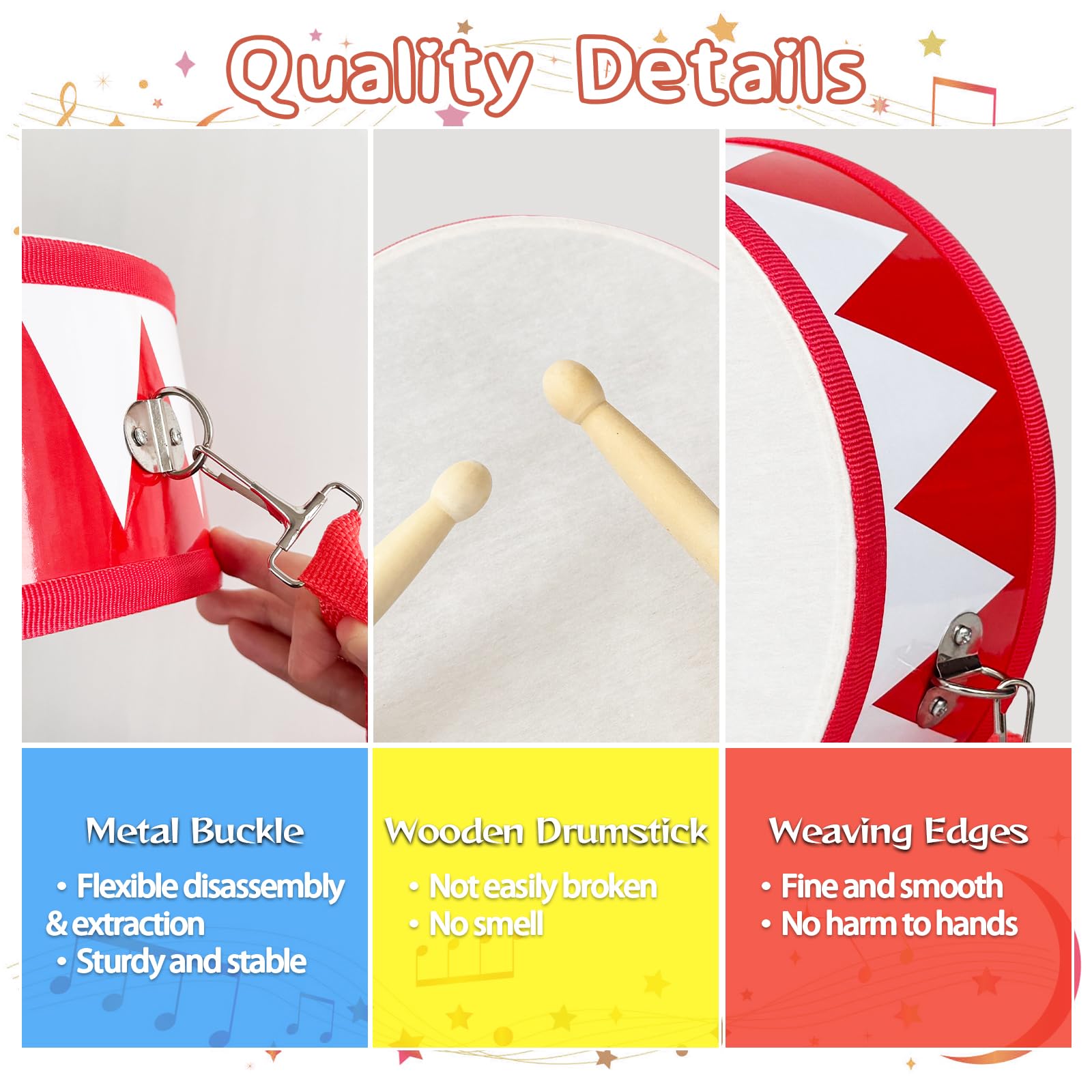 Xeehwb wooden drumsticks 9in designed for small hands