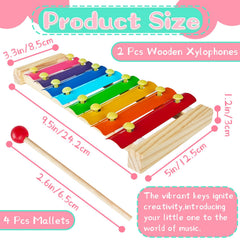 Xeehwb wooden xylophone with child mallets for safe, easy play