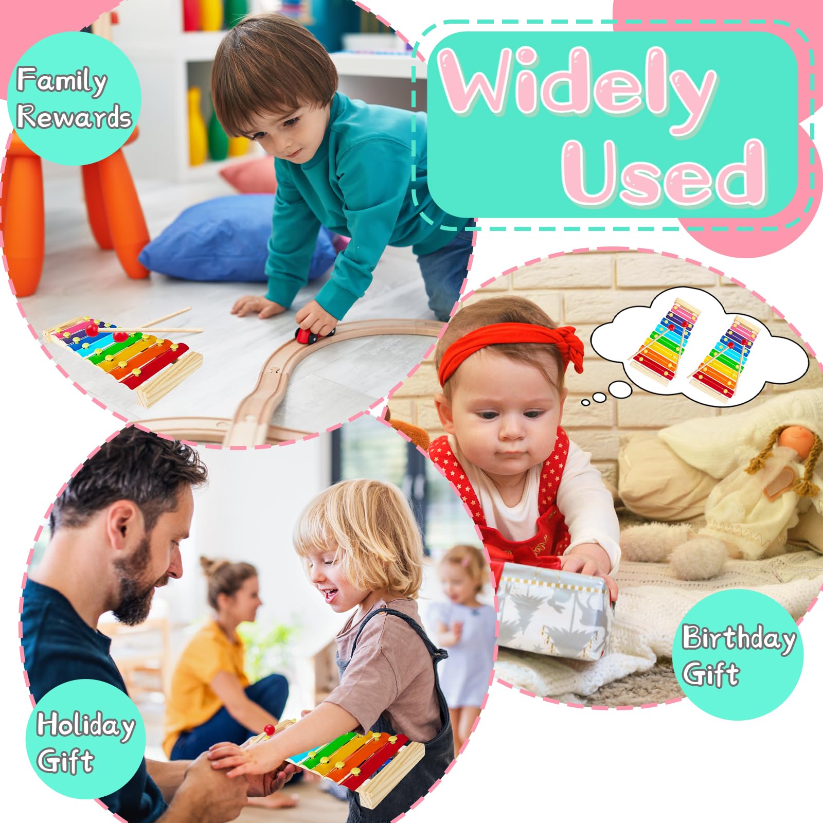 Close-up of Xeehwb xylophone edge highlighting smooth, kid-friendly finish