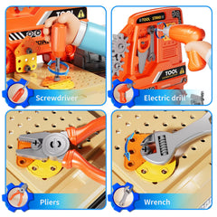 Xelabrion colorful tool bench highlights vibrant design that engages young builders.