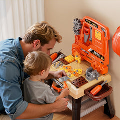 Xelabrion electric drill close-up promotes authentic pretend play experiences.