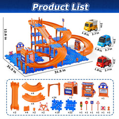 Xelabrion puzzle track car set battery-powered car adds motion