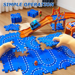 Xelabrion puzzle track car set non-toxic materials support safe sessions