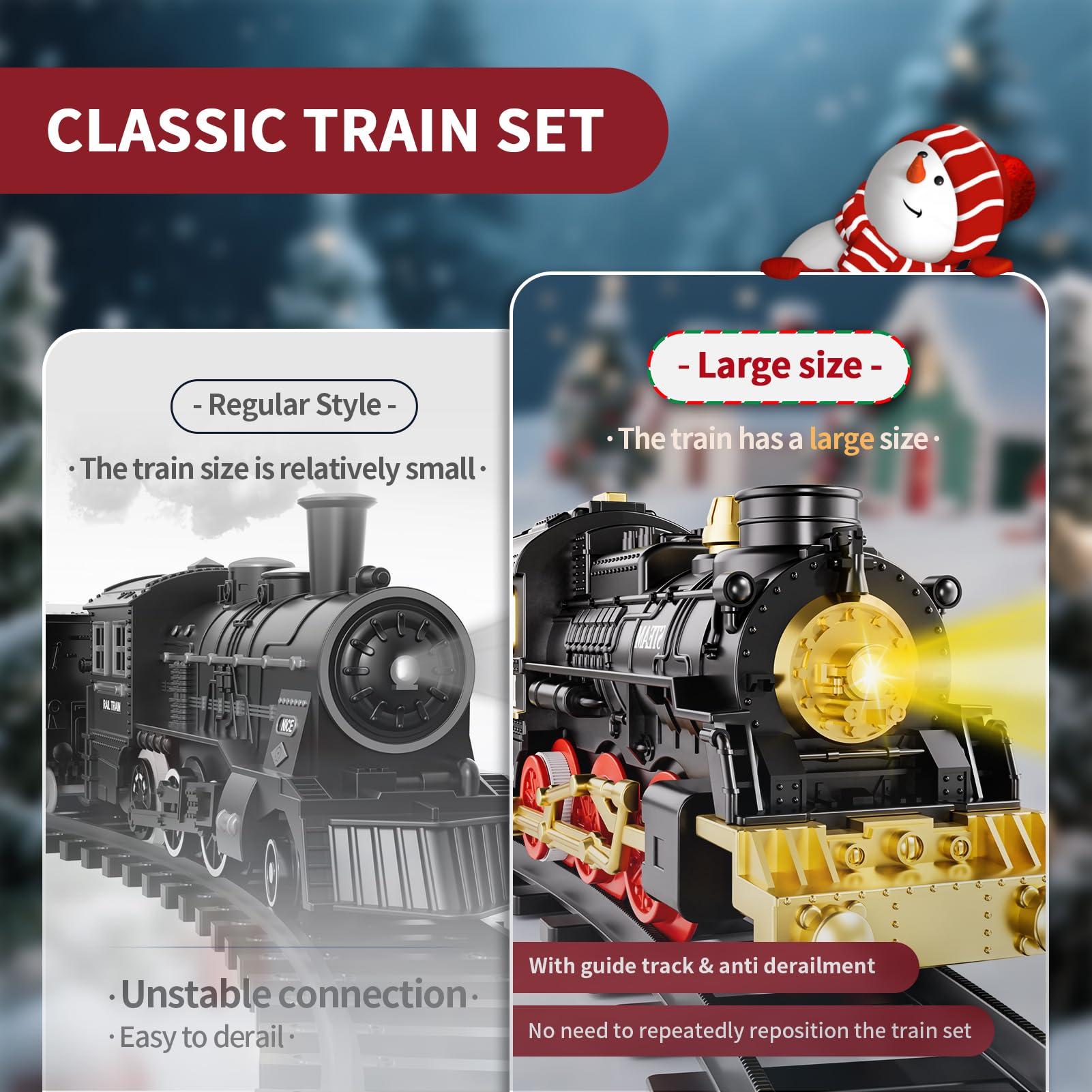 Xelabrion Train Set water steam function demonstrates gentle steam while running