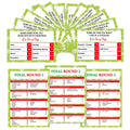 Xenseou Christmas Feud Game card pack laid out for festive family trivia