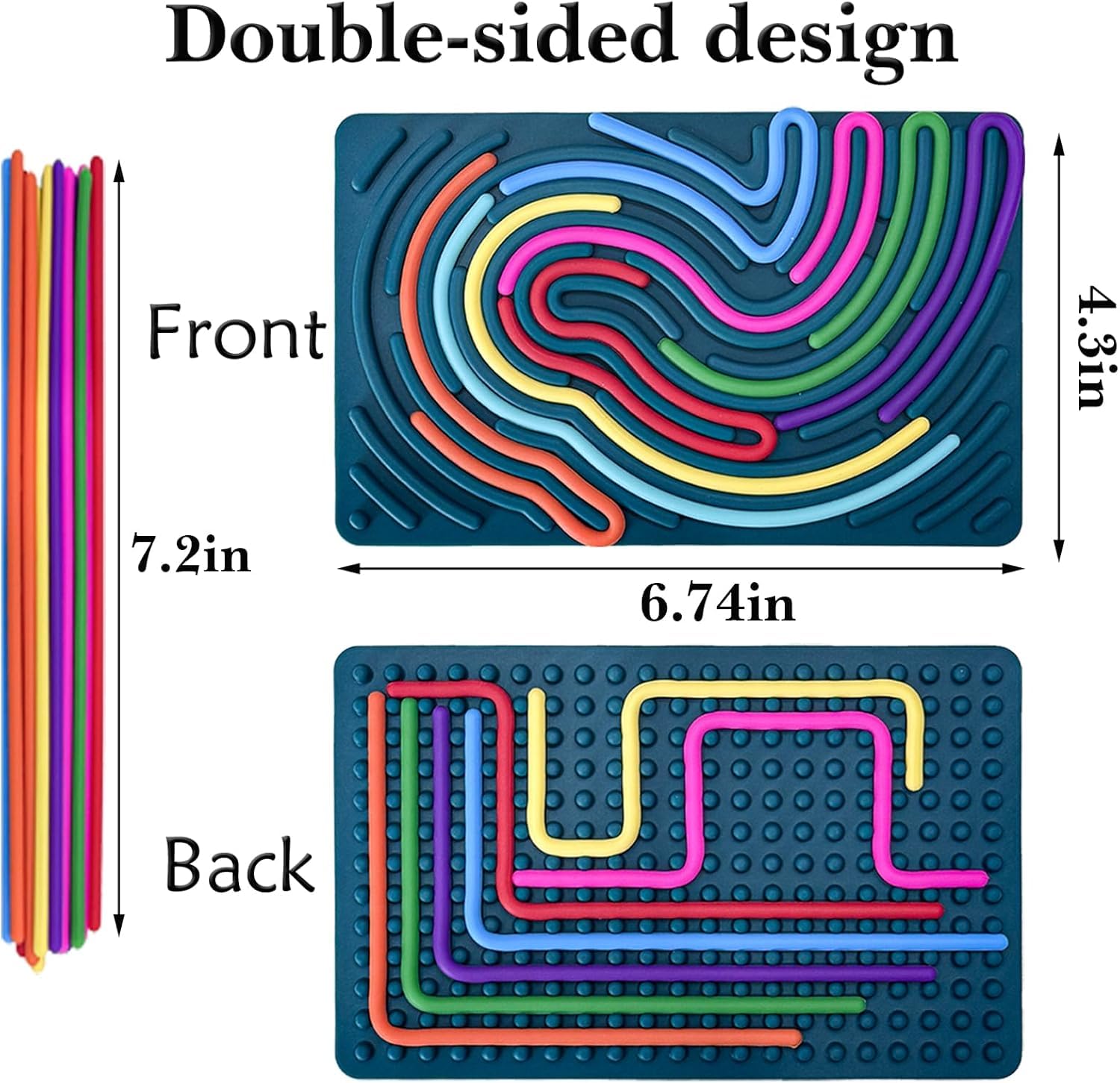 Xesakesi dual-sided sensory board highlighting textured surfaces for focus