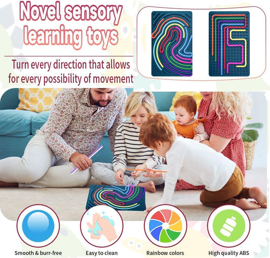 Xesakesi sensory activity board assembly-disassembly view highlights easy setup.