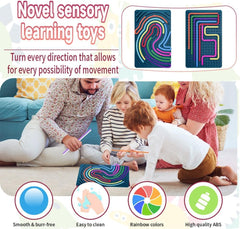 Xesakesi sensory activity board assembly-disassembly view highlights easy setup.