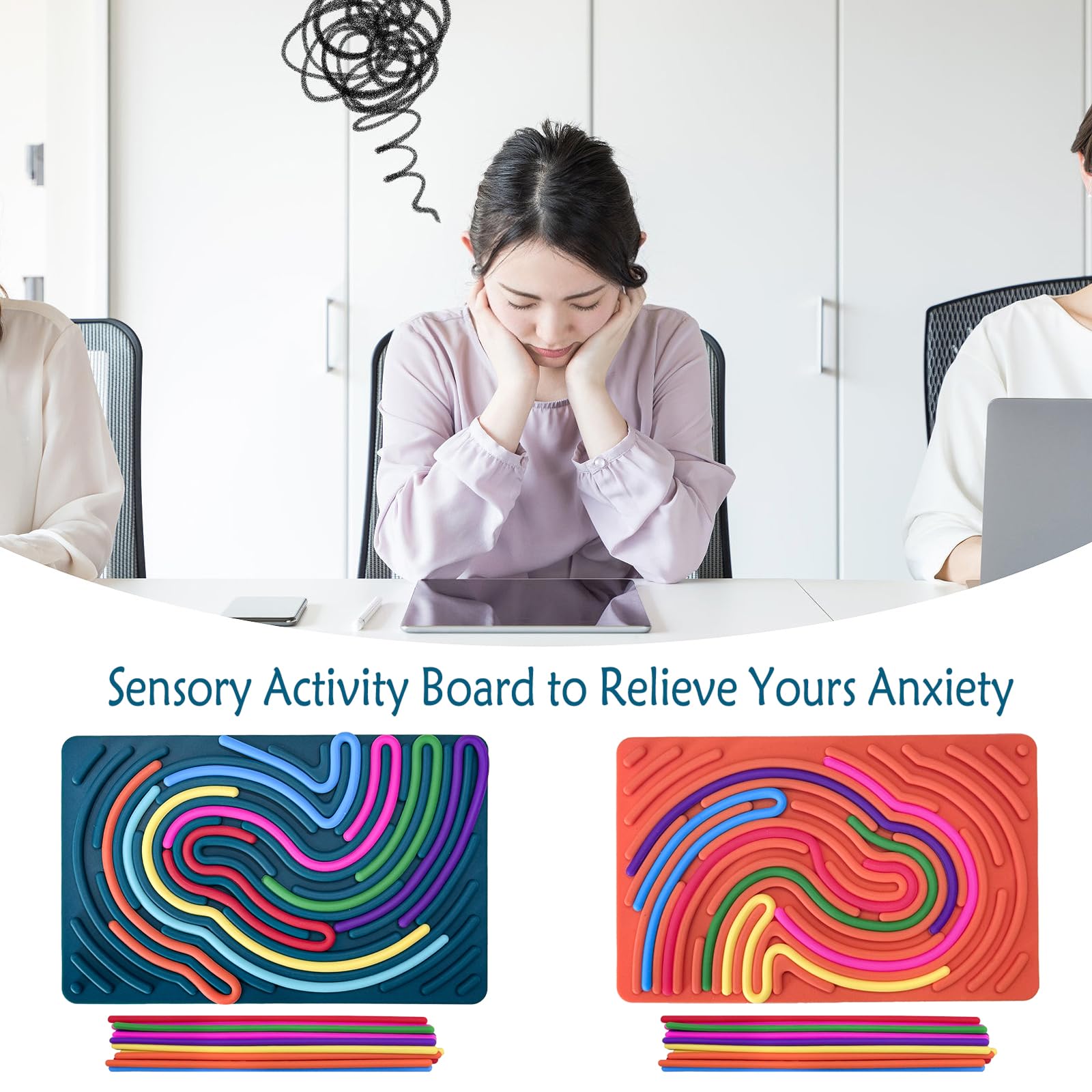 Xesakesi Sensory Board push-peel-loop-bridge action improves fine motor skills