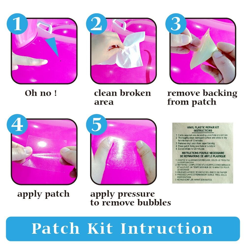 XFlated repair patch kit to extend pool play