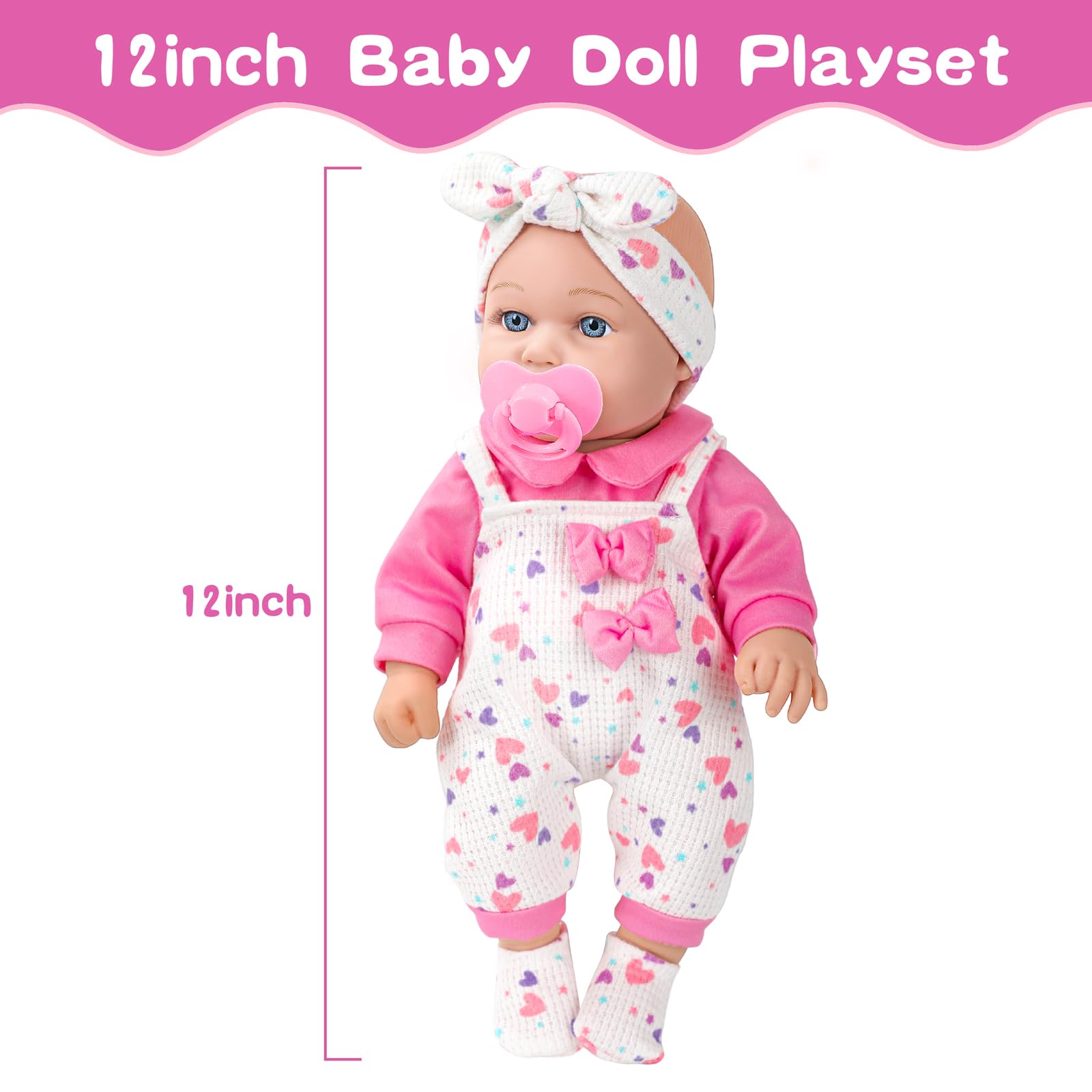 XFEYUE baby doll bottle and nipple for realistic feeding play sessions