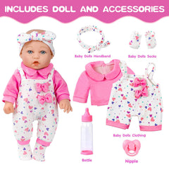 XFEYUE 12-inch doll clothes set enables simple outfit changes during pretend play