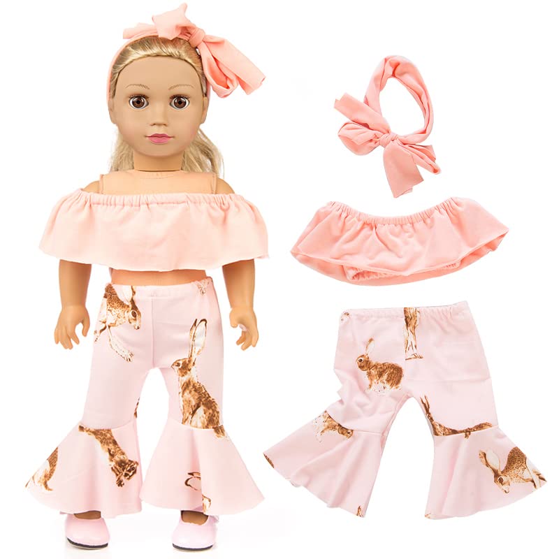 XFEYUE 18inch doll clothes display shows full outfit options for inspiration