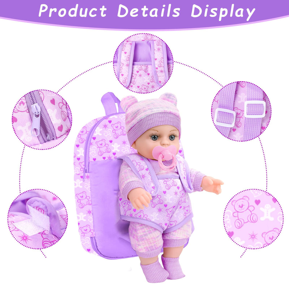 XFEYUE pacifier and bottle enable nurturing pretend play.