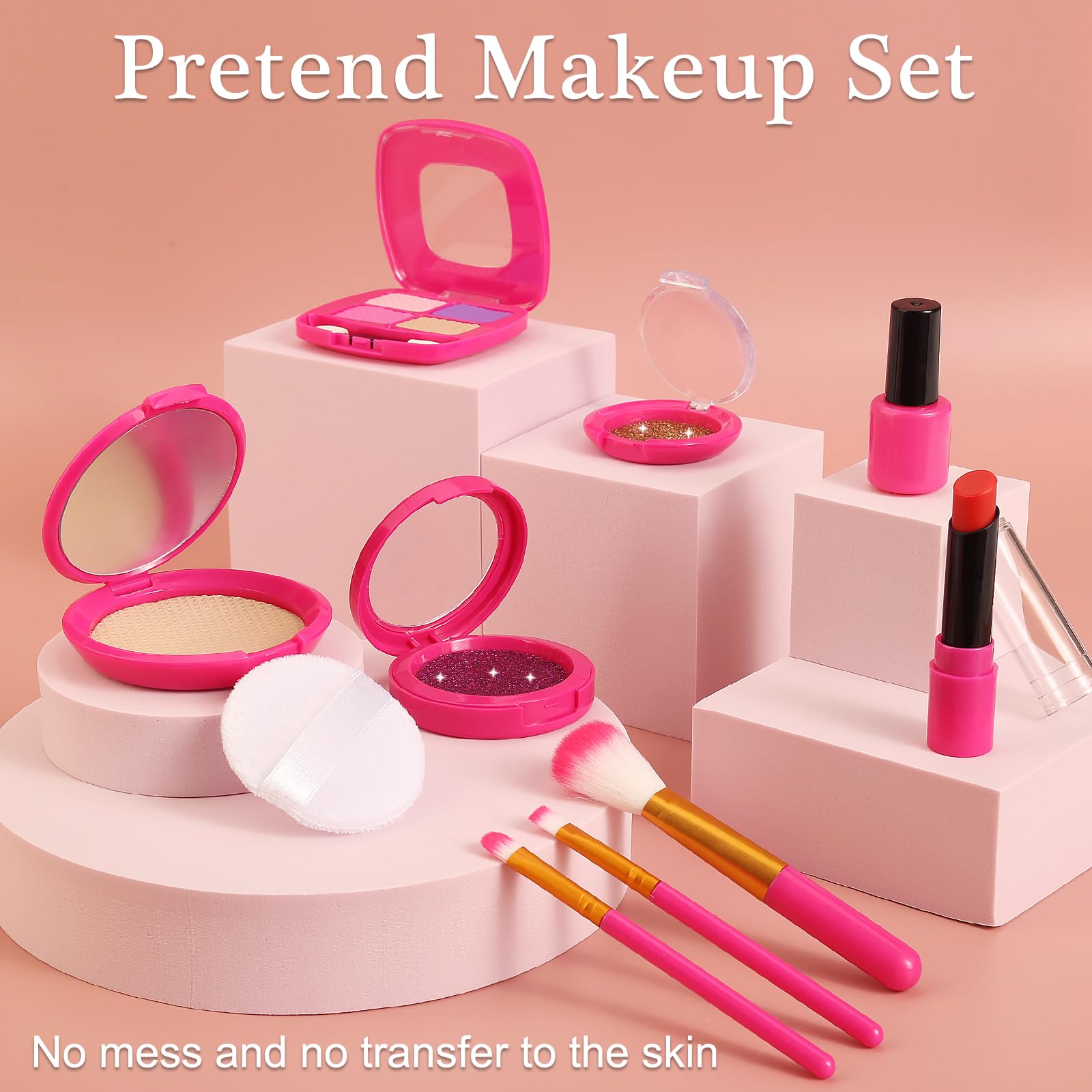 XFFFun kid-size eyeshadow palette, colorful safe makeup for imaginative play.