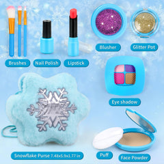 xffFun toddler makeup kit nail polish: sparkly finish for imaginative nail art.