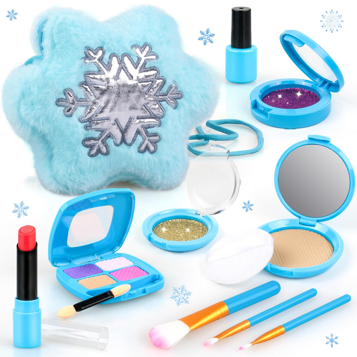 xffFun toddler makeup kit purse: portable storage for on-the-go pretend play.