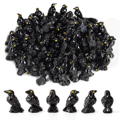 XGBDL mini resin crows – fifty piece pack for dramatic Halloween displays.
