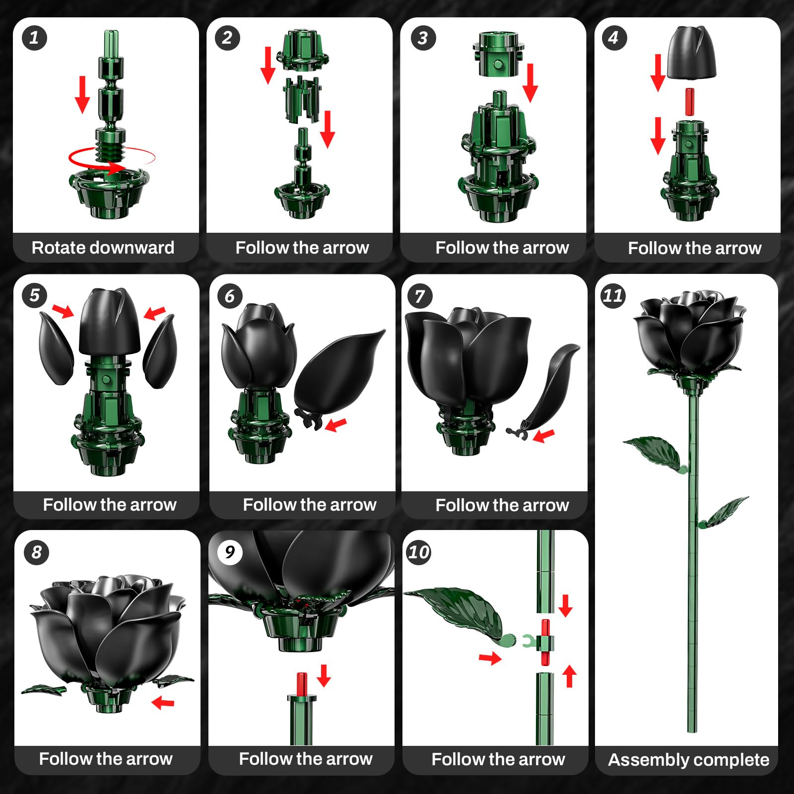 Gift ready packaging of the XGSHJ Black Rose Bouquet for easy gifting