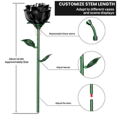No water needed with the XGSHJ Black Rose Bouquet, maintenance free display