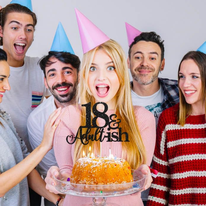 XGXHZYLC durable 18th birthday topper with sturdy material for lively celebrations