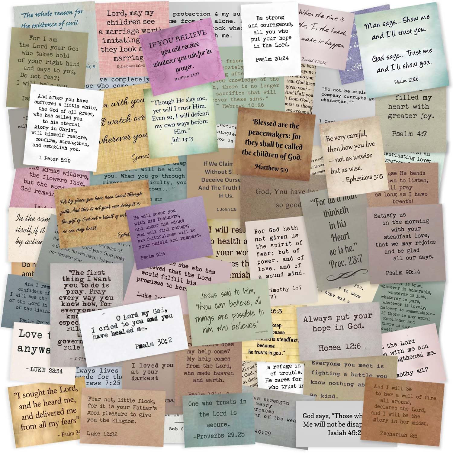 XGXHZYLC Bible Verse Stickers with typewriter quotes for journaling inspiration.