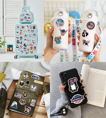 XGXHZYLC patriotic stickers variety artwork for creative surfaces and kids' projects; long-lasting