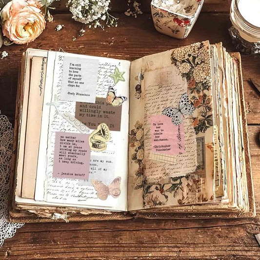 XGXHZYLC retro typewriter sticker designs add vintage charm to scrapbooks.