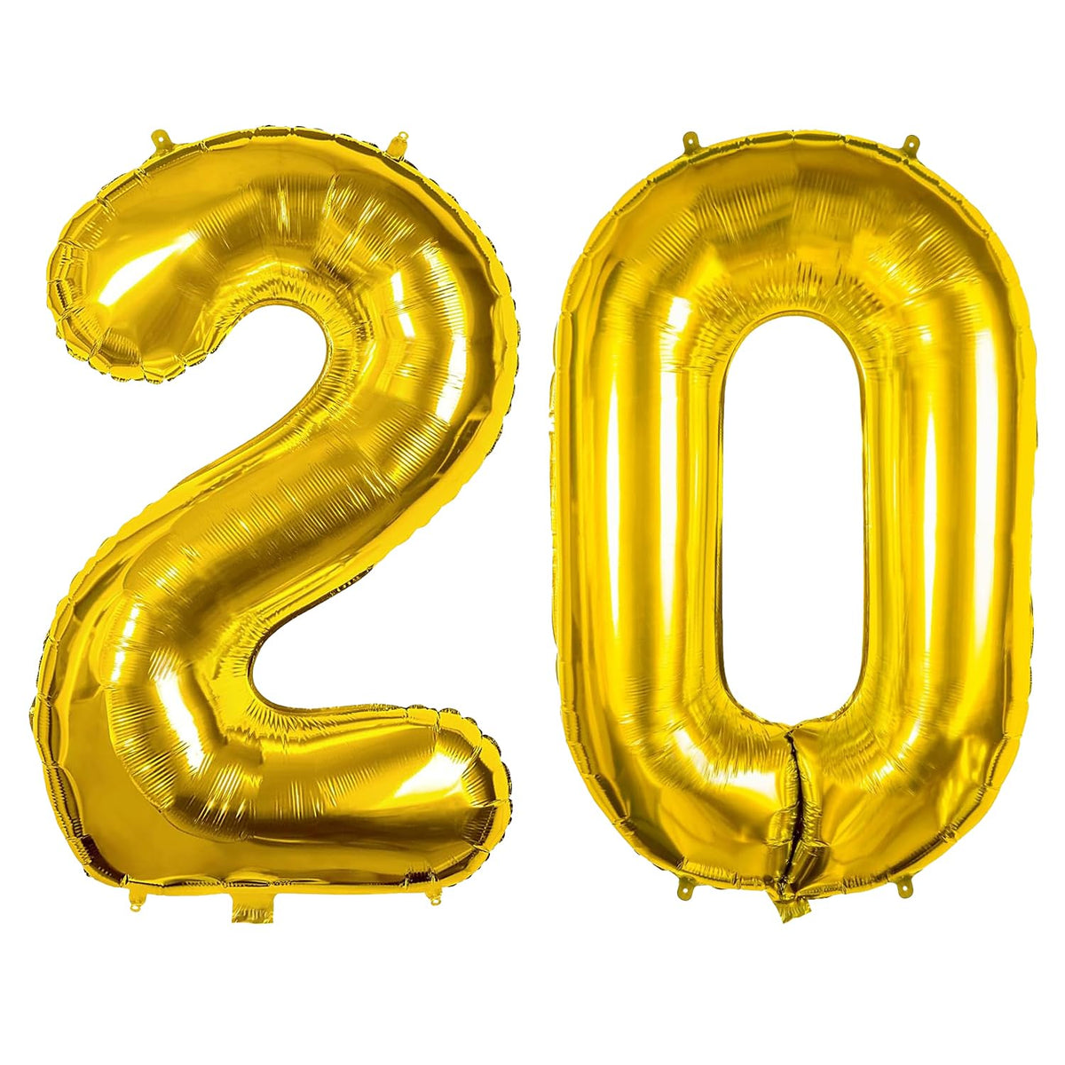 xiangsushijie 40-inch number balloon 20 gold shines for bold birthday decor and photos.