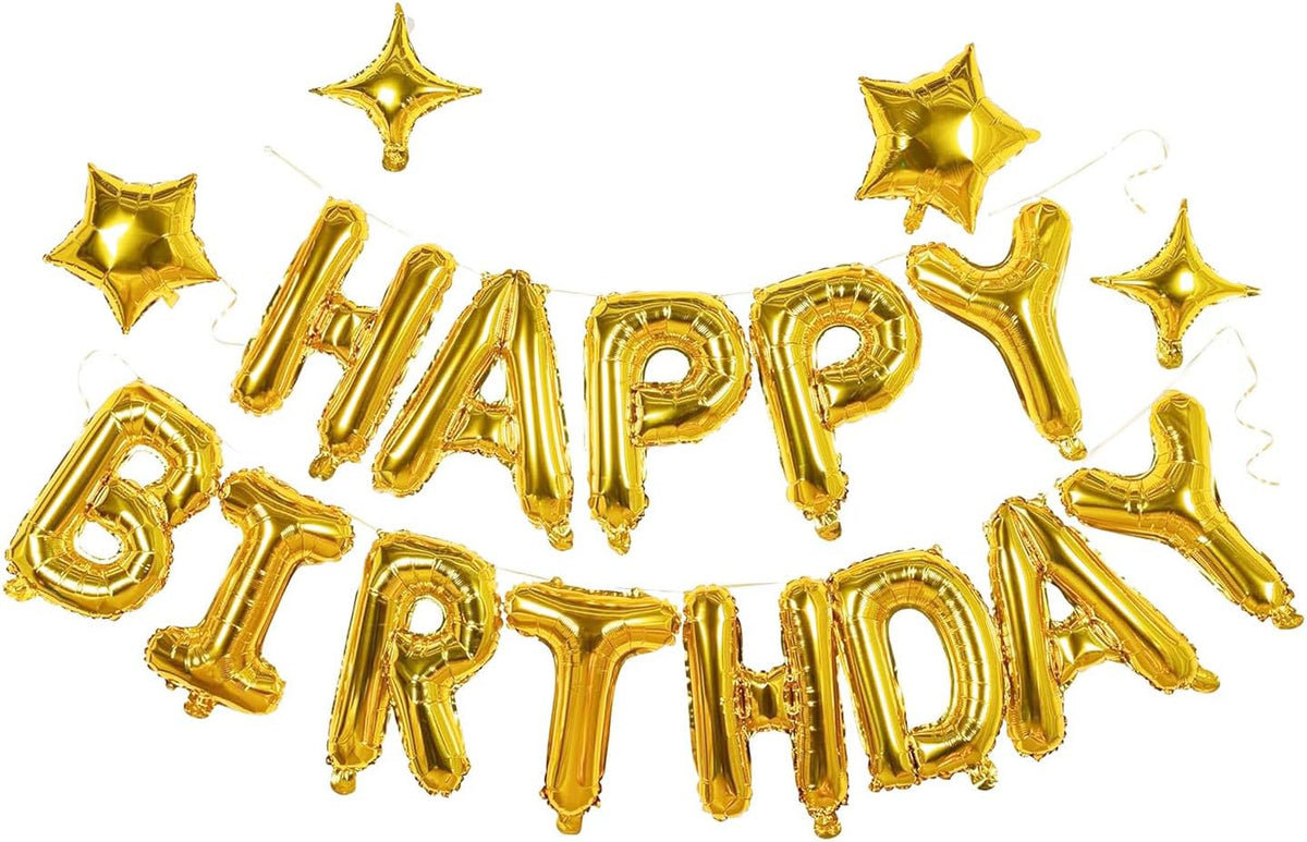 xiangsushijie gold happy birthday banner for bright wall decor at parties