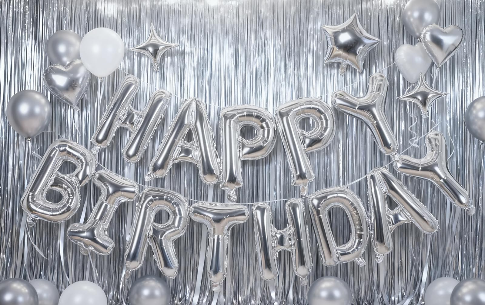Xiangsushijie silver five-point star balloon 10 inch, complements birthday setup