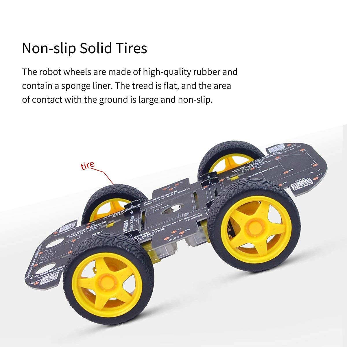 XiaoR Geek 4WD dimensions 256x150mm with load capacity hint