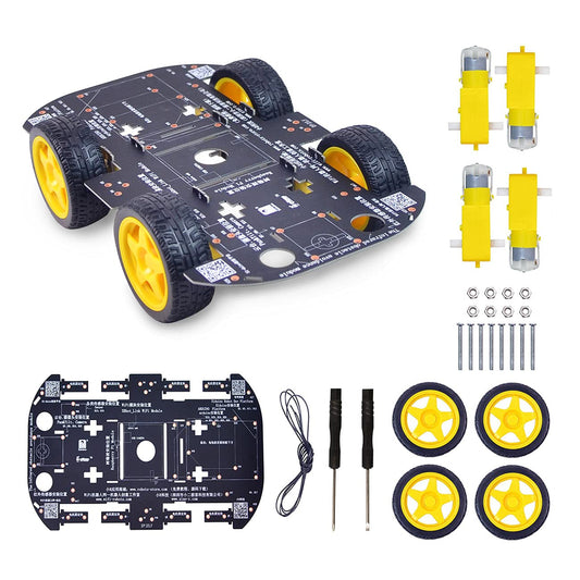 XiaoR Geek Robot Chassis 4WD side view highlighting compact footprint