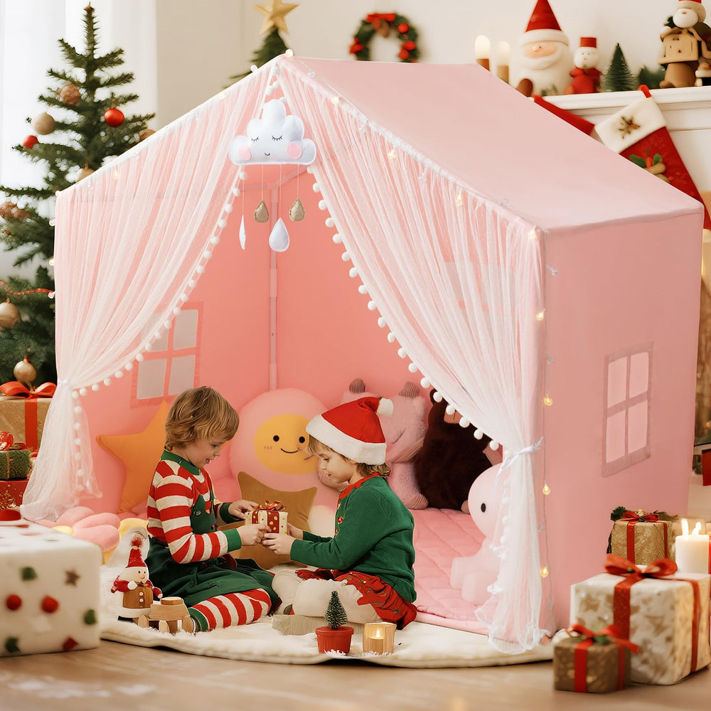 xiaowantong Large Kids Play Tent fits 3-4 children for active indoor play.