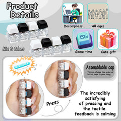 XiawaLangzhuo 2pc fidget keychain, ideal desk companion and gift