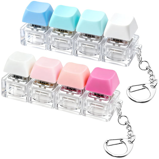 XiawaLangzhuo two-pack keyboard fidget toy in blue and pink for portable stress relief.