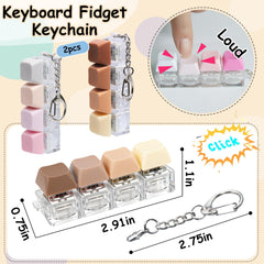 XiawaLangzhuo 2pc keyboard fidget toy packaged for gifting and desk decoration