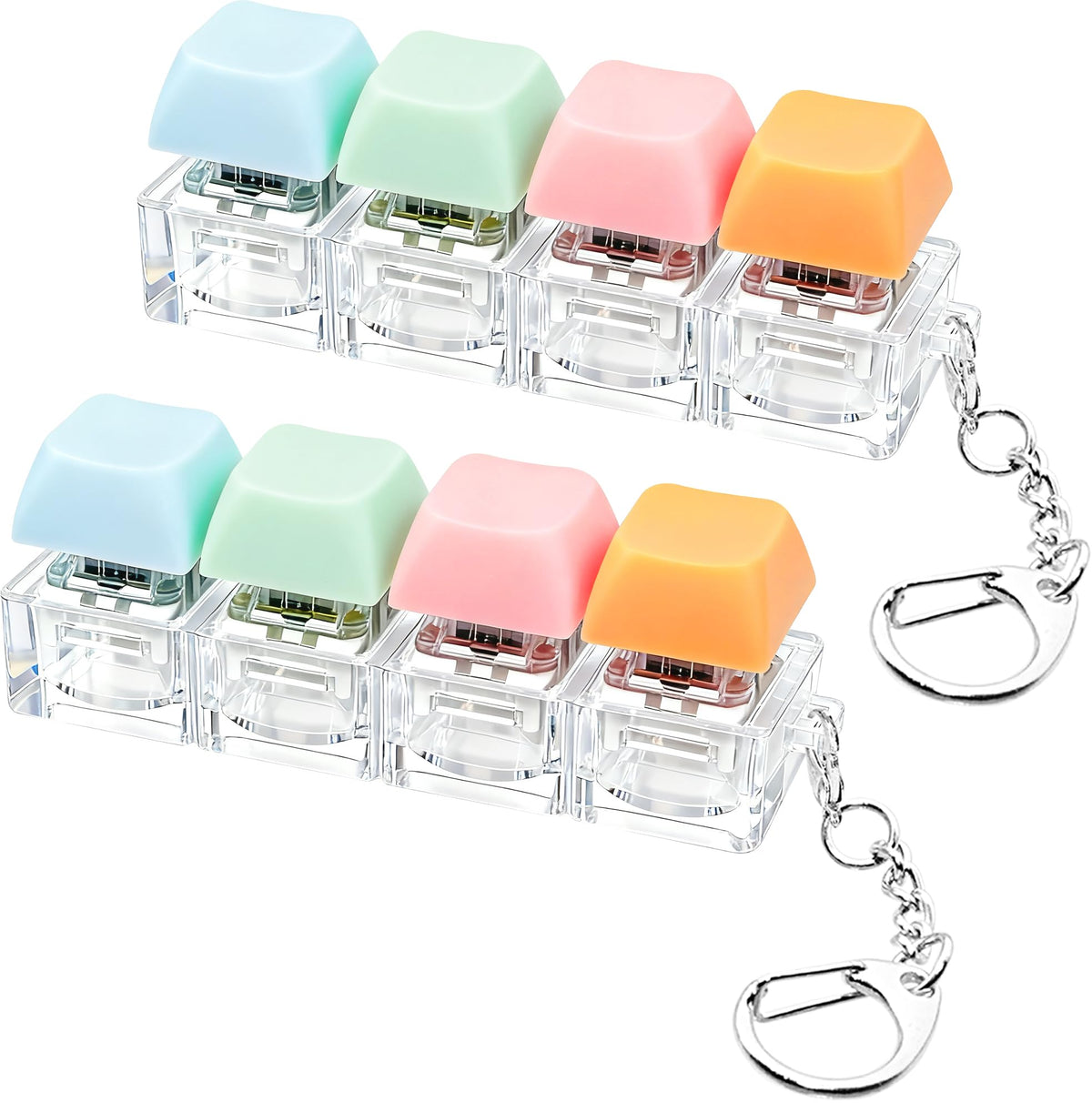 XiawaLangzhuo pink keyboard fidget toy close-up for tactile relief and focus