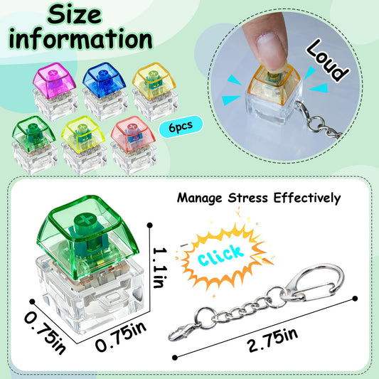 XiawaLangzhuo six colors keyboard fidget with vibrant hues and tactile click