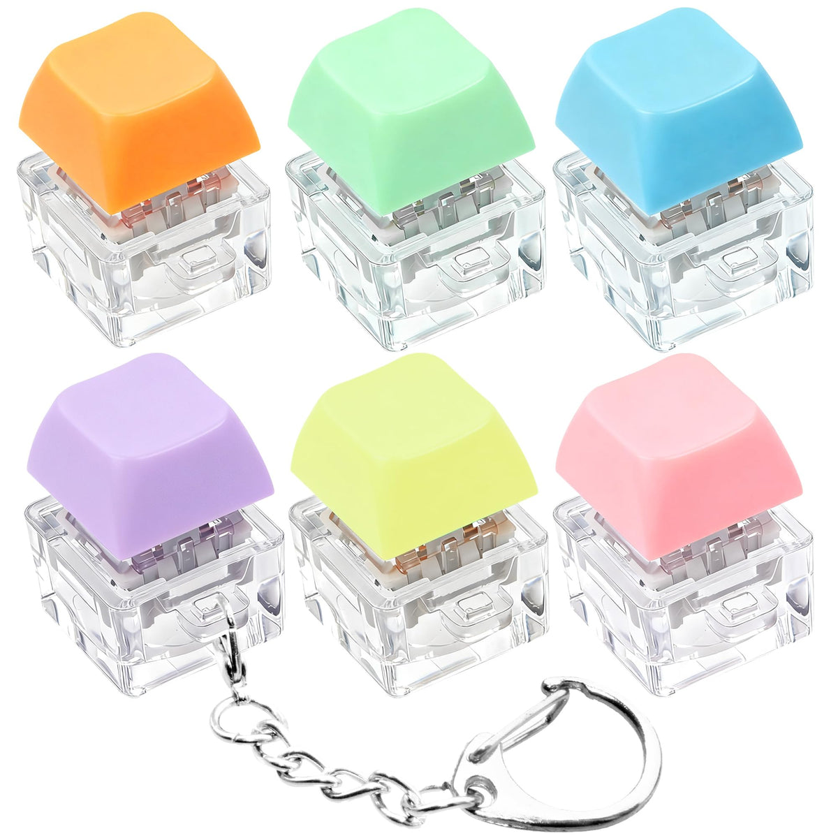 XiawaLangzhuo 6-pack keyboard fidget toy in six colors for sharing