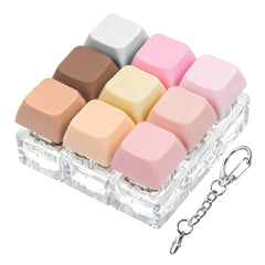XiawaLangzhuo 9-in-1 keyboard fidget closeup showing tactile click action for stress relief