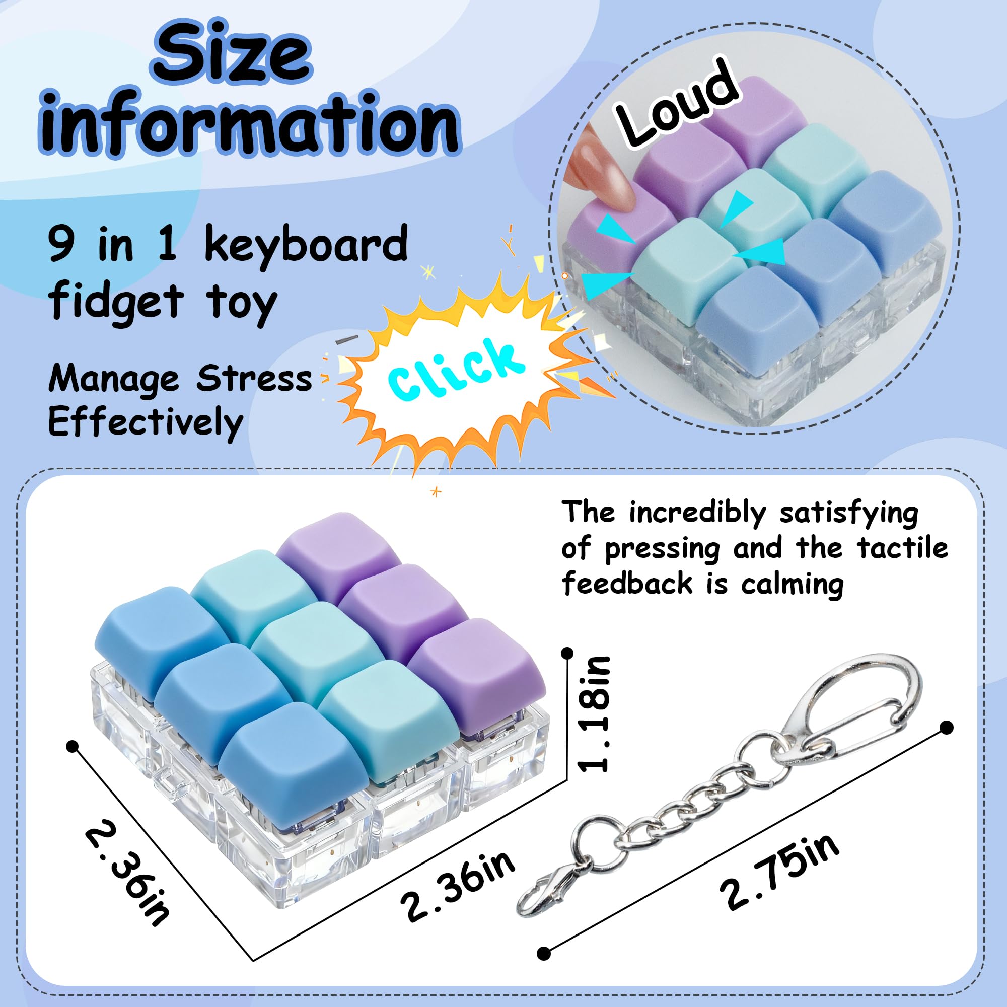 XiawaLangzhuo 9-in-1 keypad close-up showing tactile clicks and colors.