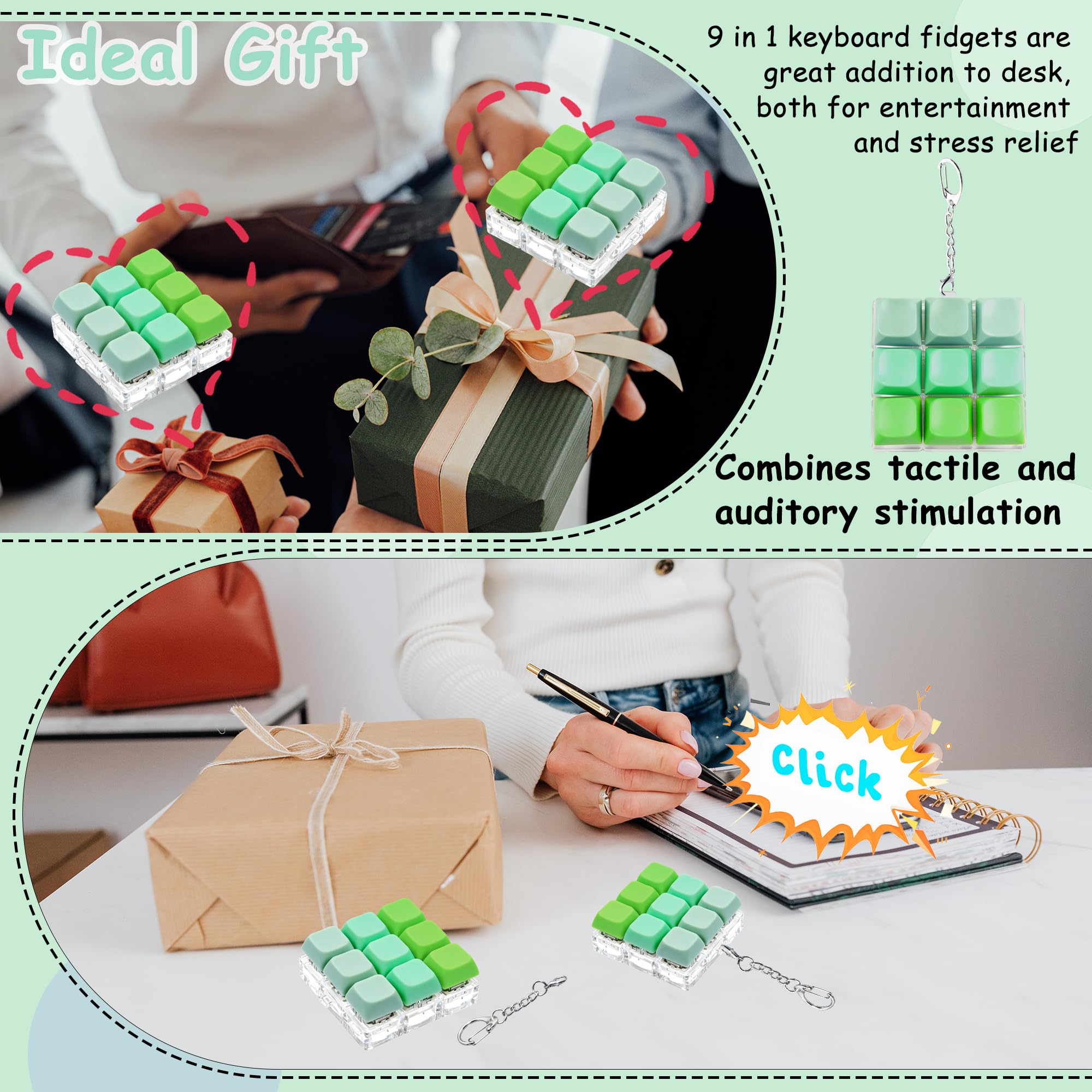 XiawaLangzhuo green 9-in-1 keypad highlighting compact design