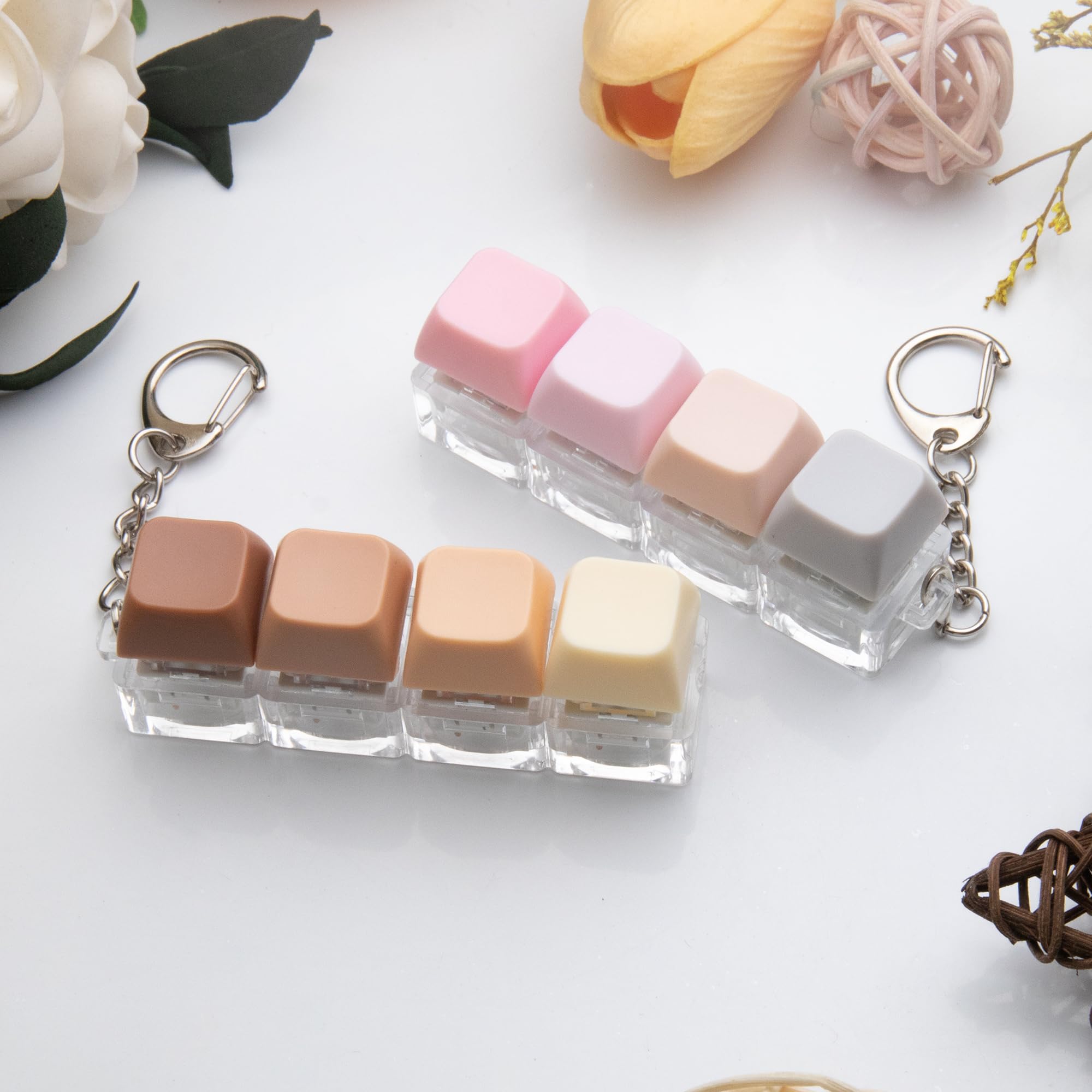XiawaLangzhuo 2pc keyboard fidget toy with DIY-cap for customization