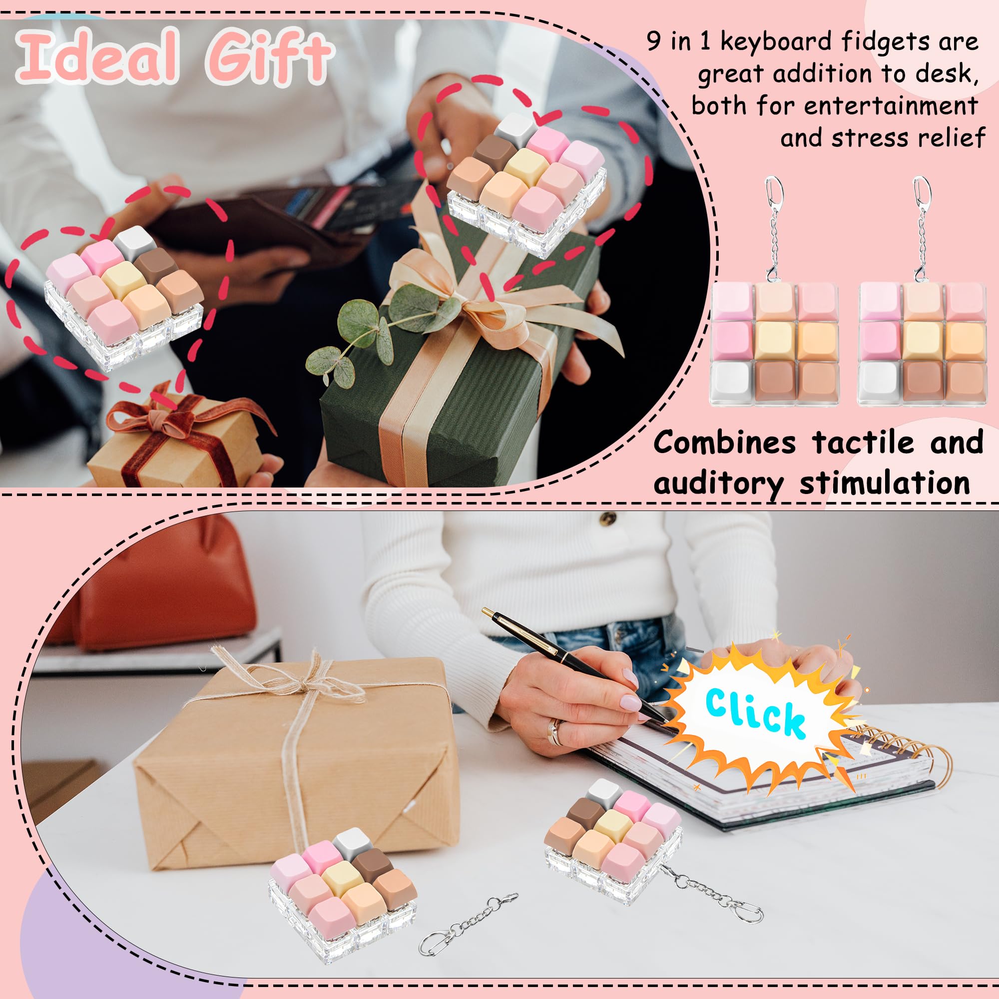 XiawaLangzhuo finger clicker on purse clip, stylish desk companion.
