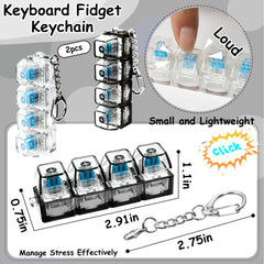 XiawaLangzhuo keyboard clicker fidget keychain with tactile feedback for focus